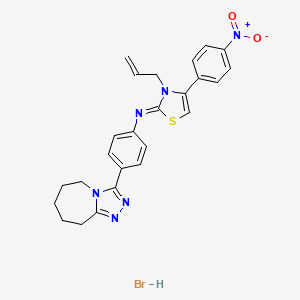 (Z)-N-(3-allyl-4-(4-nitrophenyl)thiazol-2(3H)-ylidene)-4-(6,7,8,9-tetrahydro-5H-[1,2,4]triazolo[4,3-a]azepin-3-yl)aniline hydrobromide