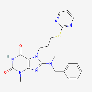 8-[Benzyl(methyl)amino]-3-methyl-7-(3-pyrimidin-2-ylsulfanylpropyl)purine-2,6-dione