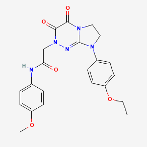 molecular formula C22H23N5O5 B2771738 2-(8-(4-ethoxyphenyl)-3,4-dioxo-3,4,7,8-tetrahydroimidazo[2,1-c][1,2,4]triazin-2(6H)-yl)-N-(4-methoxyphenyl)acetamide CAS No. 941890-82-0