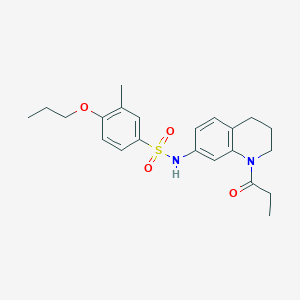 3-methyl-N-(1-propionyl-1,2,3,4-tetrahydroquinolin-7-yl)-4-propoxybenzenesulfonamide
