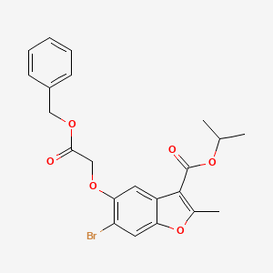 Isopropyl 5-[2-(benzyloxy)-2-oxoethoxy]-6-bromo-2-methyl-1-benzofuran-3-carboxylate