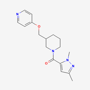 (2,5-Dimethylpyrazol-3-yl)-[3-(pyridin-4-yloxymethyl)piperidin-1-yl]methanone