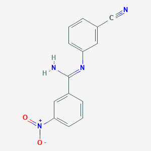 molecular formula C14H10N4O2 B2771750 N-(3-cyanophenyl)-3-nitrobenzene-1-carboximidamide CAS No. 339009-97-1