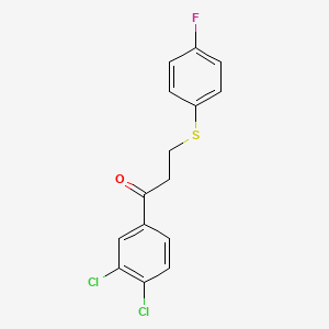 1-(3,4-Dichlorophenyl)-3-[(4-fluorophenyl)sulfanyl]-1-propanone