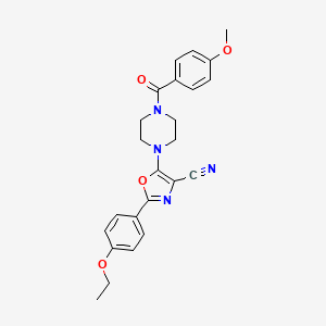 2-(4-Ethoxyphenyl)-5-(4-(4-methoxybenzoyl)piperazin-1-yl)oxazole-4-carbonitrile