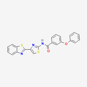N-[4-(1,3-benzothiazol-2-yl)-1,3-thiazol-2-yl]-3-phenoxybenzamide