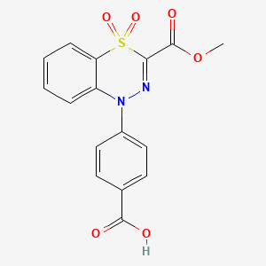 4-[3-(methoxycarbonyl)-4,4-dioxido-1H-4,1,2-benzothiadiazin-1-yl]benzoic acid