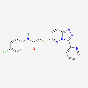 N-(4-chlorophenyl)-2-[(3-pyridin-2-yl-[1,2,4]triazolo[4,3-b]pyridazin-6-yl)sulfanyl]acetamide