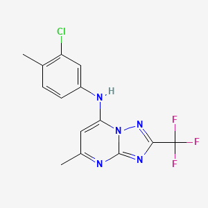 N-(3-chloro-4-methylphenyl)-5-methyl-2-(trifluoromethyl)-[1,2,4]triazolo[1,5-a]pyrimidin-7-amine