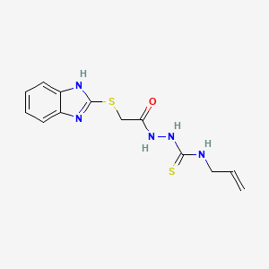 2-(1H-1,3-benzodiazol-2-ylsulfanyl)-N-{[(prop-2-en-1-yl)carbamothioyl]amino}acetamide