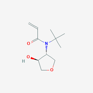 molecular formula C11H19NO3 B2771802 N-Tert-butyl-N-[(3R,4S)-4-hydroxyoxolan-3-yl]prop-2-enamide CAS No. 2305457-16-1