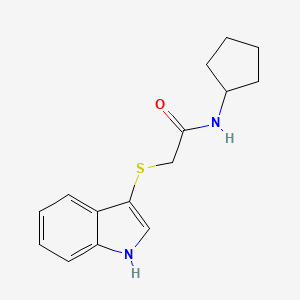 2-((1H-indol-3-yl)thio)-N-cyclopentylacetamide