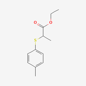 molecular formula C12H16O2S B2771813 Ethyl 2-[(4-methylphenyl)sulfanyl]propanoate CAS No. 210539-73-4