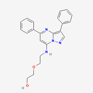 molecular formula C22H22N4O2 B2771818 2-(2-((3,5-Diphenylpyrazolo[1,5-a]pyrimidin-7-yl)amino)ethoxy)ethanol CAS No. 900900-93-8