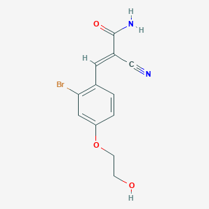 (E)-3-[2-Bromo-4-(2-hydroxyethoxy)phenyl]-2-cyanoprop-2-enamide