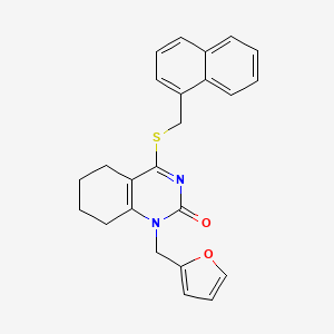 molecular formula C24H22N2O2S B2771829 1-(furan-2-ylmethyl)-4-((naphthalen-1-ylmethyl)thio)-5,6,7,8-tetrahydroquinazolin-2(1H)-one CAS No. 899731-37-4