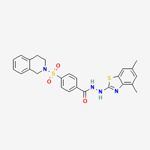 4-((3,4-dihydroisoquinolin-2(1H)-yl)sulfonyl)-N'-(4,6-dimethylbenzo[d]thiazol-2-yl)benzohydrazide