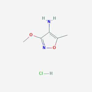 molecular formula C5H9ClN2O2 B2771837 3-Methoxy-5-methylisoxazol-4-amine hcl CAS No. 2375269-37-5