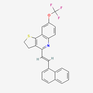 4-[(E)-2-(1-naphthyl)ethenyl]-8-(trifluoromethoxy)-2,3-dihydrothieno[3,2-c]quinoline