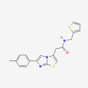 molecular formula C19H17N3OS2 B2771841 N-(thiophen-2-ylmethyl)-2-(6-(p-tolyl)imidazo[2,1-b]thiazol-3-yl)acetamide CAS No. 897463-16-0