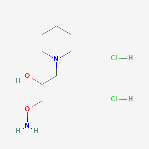 1-Aminooxy-3-piperidin-1-ylpropan-2-ol;dihydrochloride