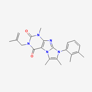 molecular formula C22H25N5O2 B2771844 8-(2,3-dimethylphenyl)-1,6,7-trimethyl-3-(2-methylprop-2-en-1-yl)-1H,2H,3H,4H,8H-imidazo[1,2-g]purine-2,4-dione CAS No. 899987-72-5