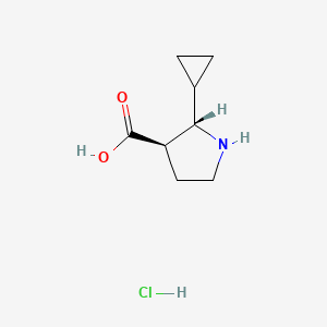 (2S,3R)-2-Cyclopropylpyrrolidine-3-carboxylic acid;hydrochloride