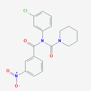 molecular formula C19H18ClN3O4 B2771868 N-(3-chlorophenyl)-3-nitro-N-(piperidine-1-carbonyl)benzamide CAS No. 899755-61-4