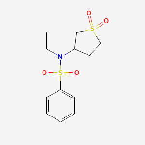 molecular formula C12H17NO4S2 B2771884 N-(1,1-dioxo-1??-thiolan-3-yl)-N-ethylbenzenesulfonamide CAS No. 898405-58-8