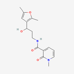 N-(3-(2,5-dimethylfuran-3-yl)-3-hydroxypropyl)-1-methyl-2-oxo-1,2-dihydropyridine-3-carboxamide