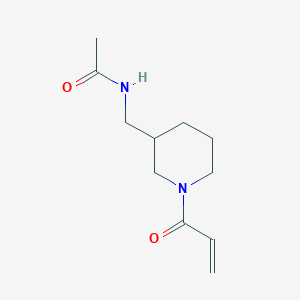 molecular formula C11H18N2O2 B2771897 N-[(1-Prop-2-enoylpiperidin-3-yl)methyl]acetamide CAS No. 2179723-98-7