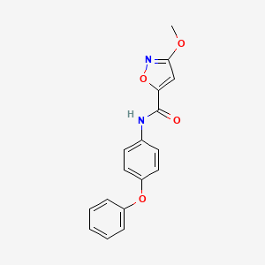 molecular formula C17H14N2O4 B2771904 3-methoxy-N-(4-phenoxyphenyl)isoxazole-5-carboxamide CAS No. 1428365-83-6