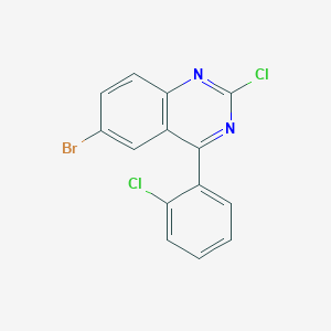 molecular formula C14H7BrCl2N2 B2771905 6-Bromo-2-chloro-4-(2-chlorophenyl)quinazoline CAS No. 328539-43-1