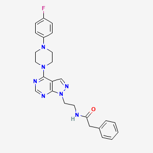 N-(2-(4-(4-(4-fluorophenyl)piperazin-1-yl)-1H-pyrazolo[3,4-d]pyrimidin-1-yl)ethyl)-2-phenylacetamide