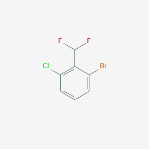 molecular formula C7H4BrClF2 B2771918 1-Bromo-3-chloro-2-(difluoromethyl)benzene CAS No. 1214348-94-3