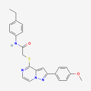 molecular formula C23H22N4O2S B2771953 N-(4-ethylphenyl)-2-{[2-(4-methoxyphenyl)pyrazolo[1,5-a]pyrazin-4-yl]sulfanyl}acetamide CAS No. 1021229-06-0