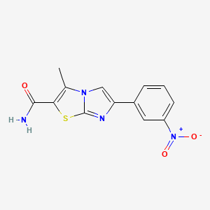 3-Methyl-6-(3-nitrophenyl)imidazo[2,1-b]thiazole-2-carboxamide