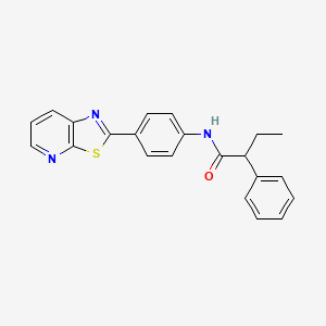 2-phenyl-N-(4-(thiazolo[5,4-b]pyridin-2-yl)phenyl)butanamide