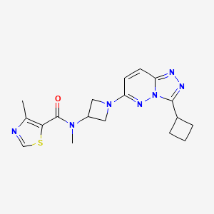 N-(1-{3-cyclobutyl-[1,2,4]triazolo[4,3-b]pyridazin-6-yl}azetidin-3-yl)-N,4-dimethyl-1,3-thiazole-5-carboxamide