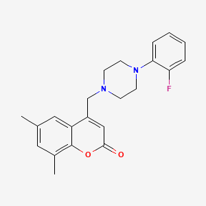 4-[[4-(2-Fluorophenyl)piperazin-1-yl]methyl]-6,8-dimethylchromen-2-one