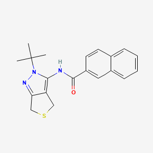 molecular formula C20H21N3OS B2771970 N-{2-tert-butyl-2H,4H,6H-thieno[3,4-c]pyrazol-3-yl}naphthalene-2-carboxamide CAS No. 361167-12-6