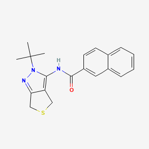 N-(2-tert-butyl-4,6-dihydrothieno[3,4-c]pyrazol-3-yl)naphthalene-2-carboxamide