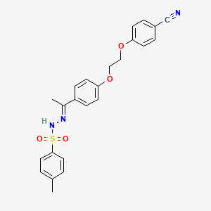 (E)-N'-(1-(4-(2-(4-cyanophenoxy)ethoxy)phenyl)ethylidene)-4-methylbenzenesulfonohydrazide