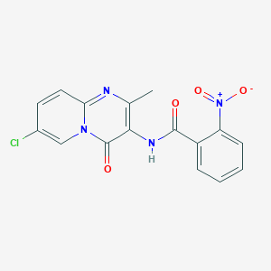 molecular formula C16H11ClN4O4 B2771978 N-(7-chloro-2-methyl-4-oxo-4H-pyrido[1,2-a]pyrimidin-3-yl)-2-nitrobenzamide CAS No. 942001-07-2