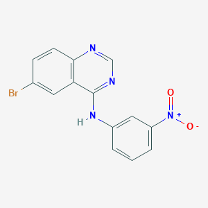 molecular formula C14H9BrN4O2 B2771982 6-Bromo-n-(3-nitrophenyl)quinazolin-4-amine CAS No. 307538-22-3