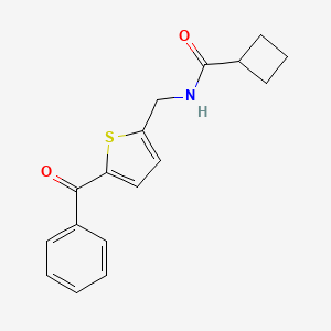 molecular formula C17H17NO2S B2772010 N-[(5-benzoylthiophen-2-yl)methyl]cyclobutanecarboxamide CAS No. 1797761-42-2