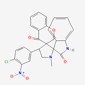 molecular formula C26H20ClN3O5 B2772015 4'-(4-Chloro-3-nitrophenyl)-1'-methyl-1'',2,2'',4-tetrahydrodispiro[1-benzopyran-3,3'-pyrrolidine-2',3''-indole]-2'',4-dione CAS No. 1177601-98-7