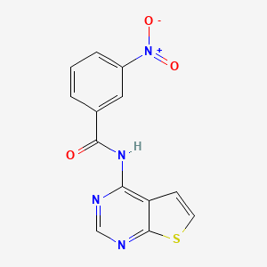 molecular formula C13H8N4O3S B2772115 3-nitro-N-(thieno[2,3-d]pyrimidin-4-yl)benzamide CAS No. 899963-39-4