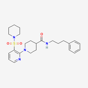 molecular formula C25H34N4O3S B2772129 N-(3-phenylpropyl)-1-[3-(piperidine-1-sulfonyl)pyridin-2-yl]piperidine-4-carboxamide CAS No. 1189700-03-5