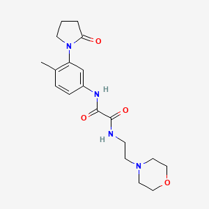 molecular formula C19H26N4O4 B2772136 N-[4-methyl-3-(2-oxopyrrolidin-1-yl)phenyl]-N'-[2-(morpholin-4-yl)ethyl]ethanediamide CAS No. 942012-42-2